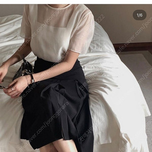 sie 시에 페일 시어 블라우스 쉘크림 M사이즈 (택있음)