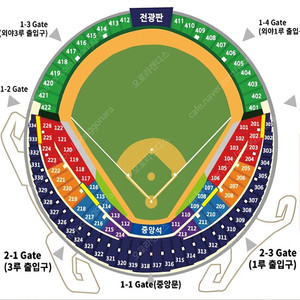 8월17일 두산 VS 기아 3루블루석 2연석