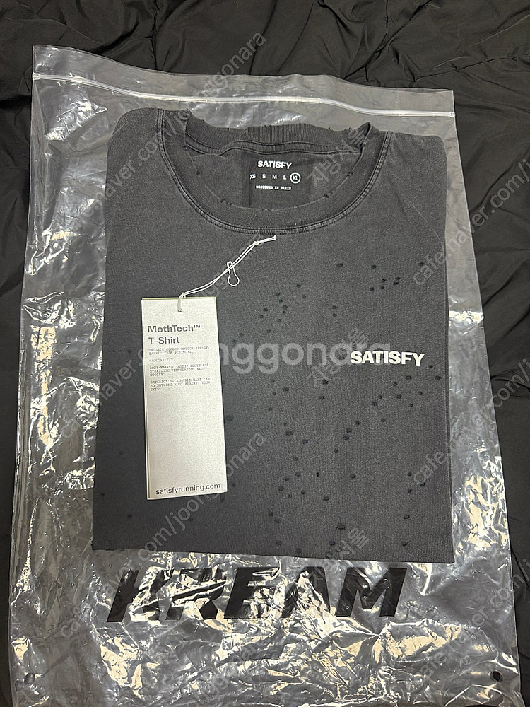 [XL] 새티스파이 모스테크 티셔츠 에이지드 블랙--0