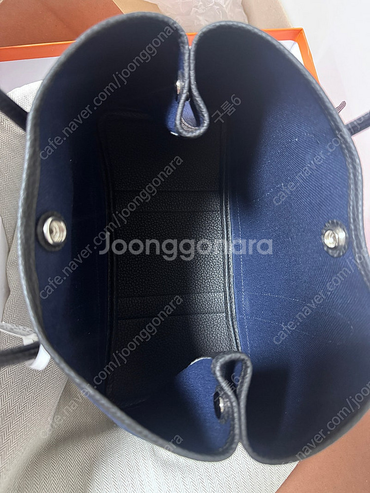 (새상품/풀박스) 에르메스 가든파티 30 블루마린/누아--1
