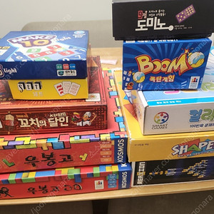 각종 보드게임 일괄(우봉고, 우봉고3d,꼬치의 달인,set게임, make 10,shapes up, 컬러코드, boom폭탄게임, 도미노 ,reaction) 총 10가지