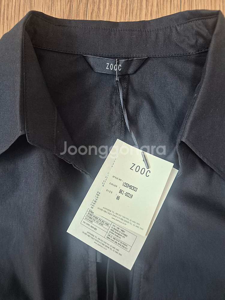 쥬크 리본포인트 반팔 블라우스 V253MSC923 블랙--1