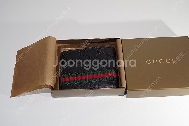 Gucci 구찌 삼선 남성 반지갑 블랙 138042 A...--0