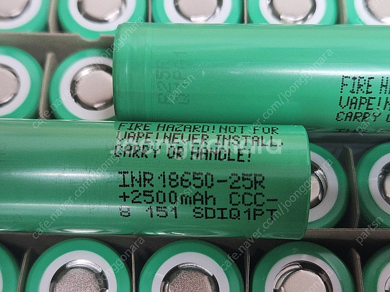 INR 18650 - 25R 미사용 신품 고방전 배터리--1