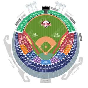 롯데-LG 19일(화) 3루 레드석 2연석