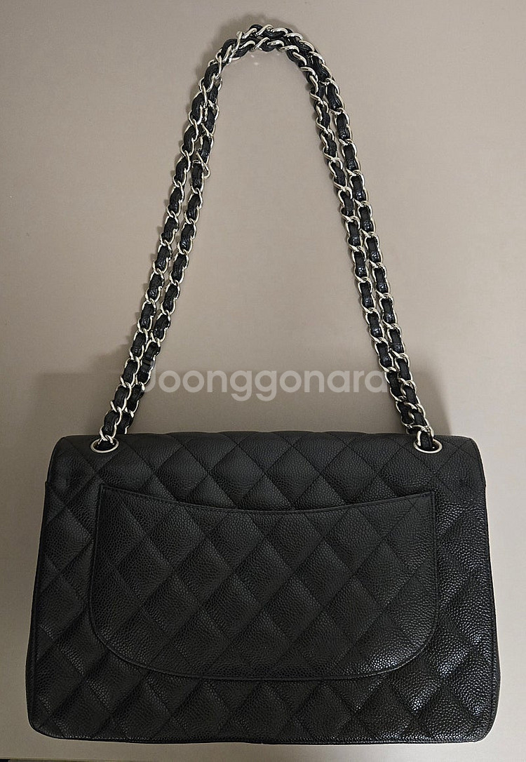 [샤넬] 클래식 캐비어 은장 라지(900만원)--1
