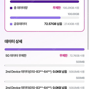 LG U+ 데이터 팝니다