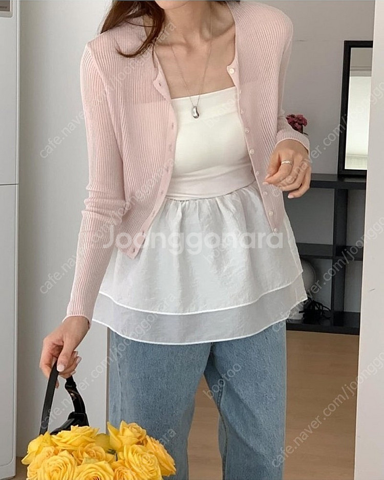 택달린새상품) 시모어 이브가디건 블루 하늘색 살안타템 ...--1