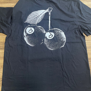 새상품)스투시 체리 반팔티 xl 블랙