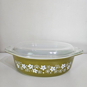 빈티지 코렐 캐서롤(올드파이렉스 크레이지 데이지 패턴 오븐용기)