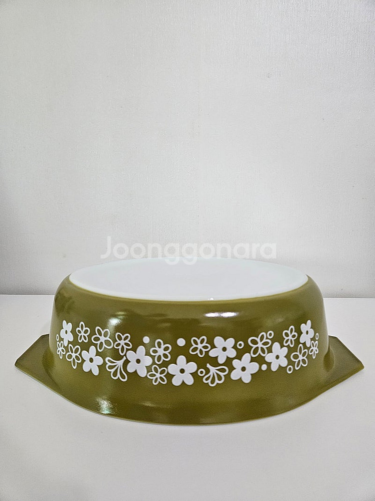 빈티지 코렐 캐서롤(올드파이렉스 크레이지 데이지 패턴 오븐용기)--5