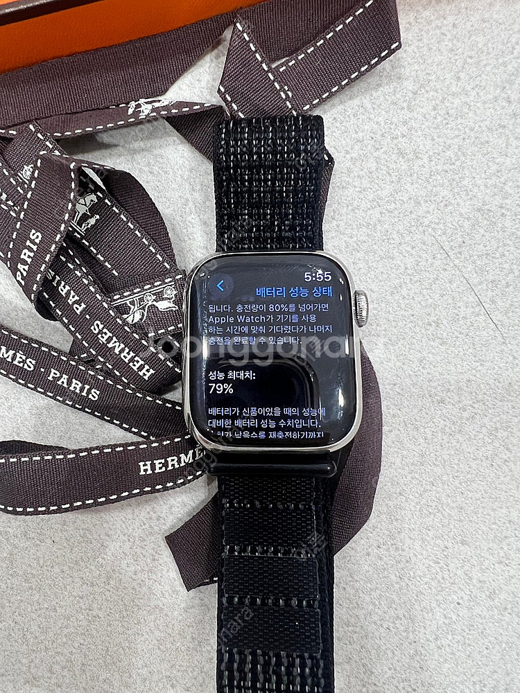 애플워치7 에르메스 41mm 실버--4
