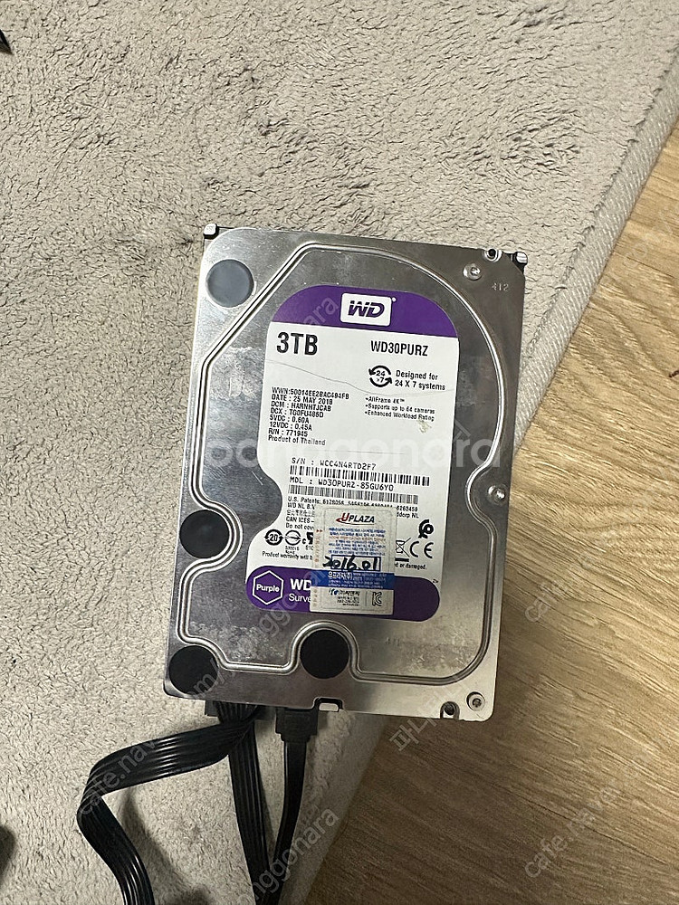3테라 하드 hdd 3tb wd purple--0