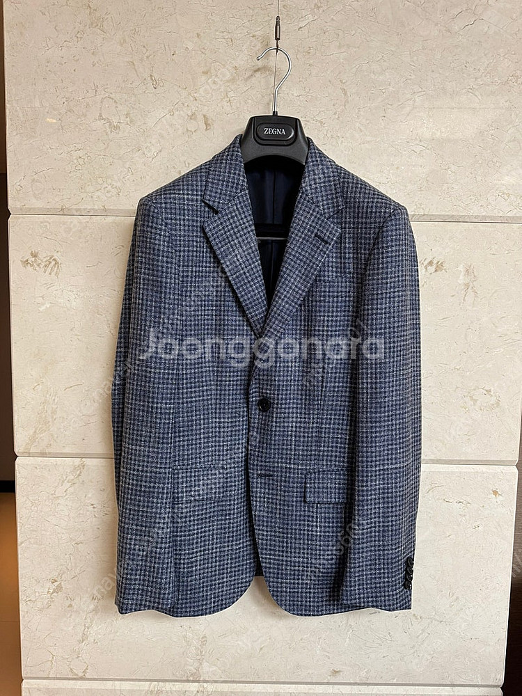 제냐 / 테일러드 밀라노핏 체크 패턴 블레이저 자켓 /...--0