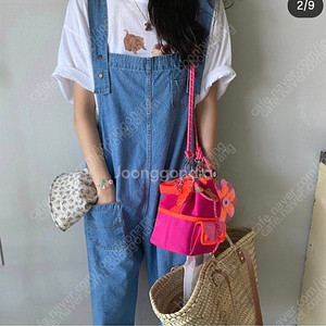 로즈베이 멜빵바지 생지데님색상