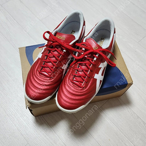 아식스 c3 레드 280 풋살화 축구화 거의 새제품