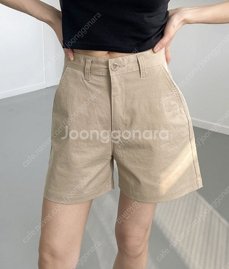 면 팬츠 반바지 s (한섬 타임 마인 시스템)--2