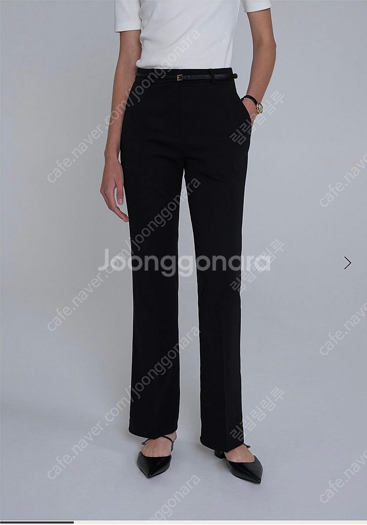 시에 sie 루나 세미 플레어 트라우저 블랙 스탠다드 xs--0