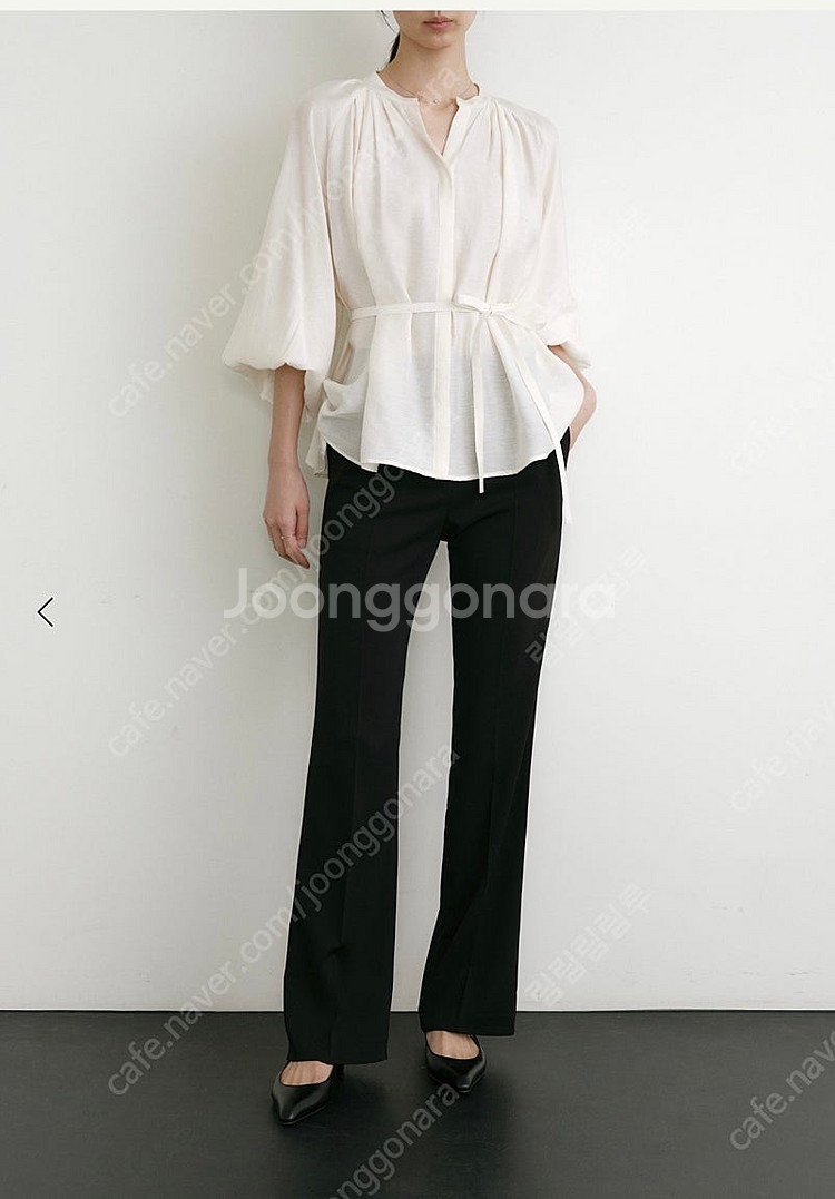 시에 sie 루나 세미 플레어 트라우저 블랙 스탠다드 xs--1