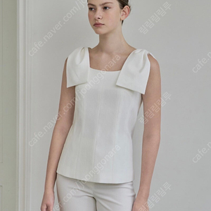 더로랑 퓨어 린넨 보우 탑 퓨어화이트 S사이즈 택제거 새상품