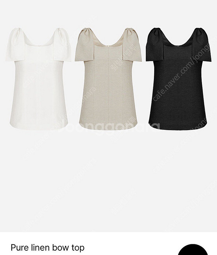 더로랑 퓨어 린넨 보우 탑 퓨어화이트 S사이즈 택제거 새상품--4