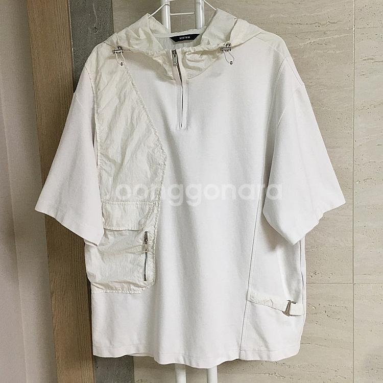 SYSTEM 시스템 옴므 22 아노락 후드 티셔츠 100--4