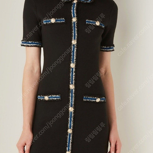 Maje 마쥬 Ravena 벨벳 트리밍 원피스 34사이즈