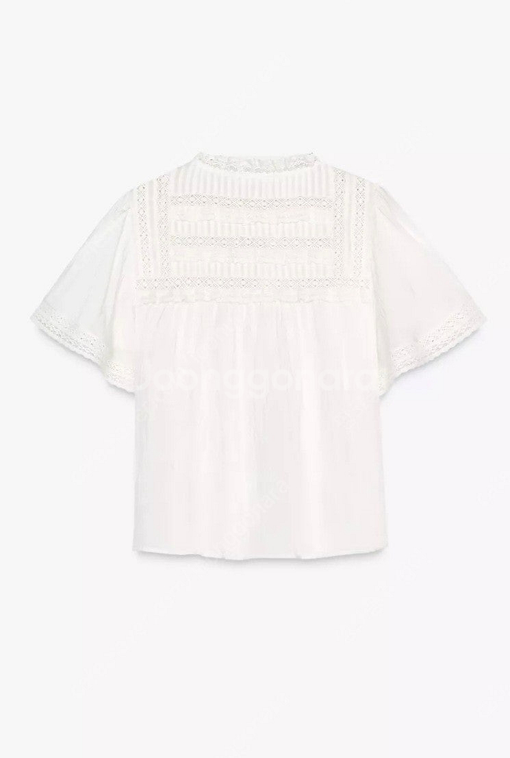 자라 새틴 트리밍 레이스탑 S.M--2