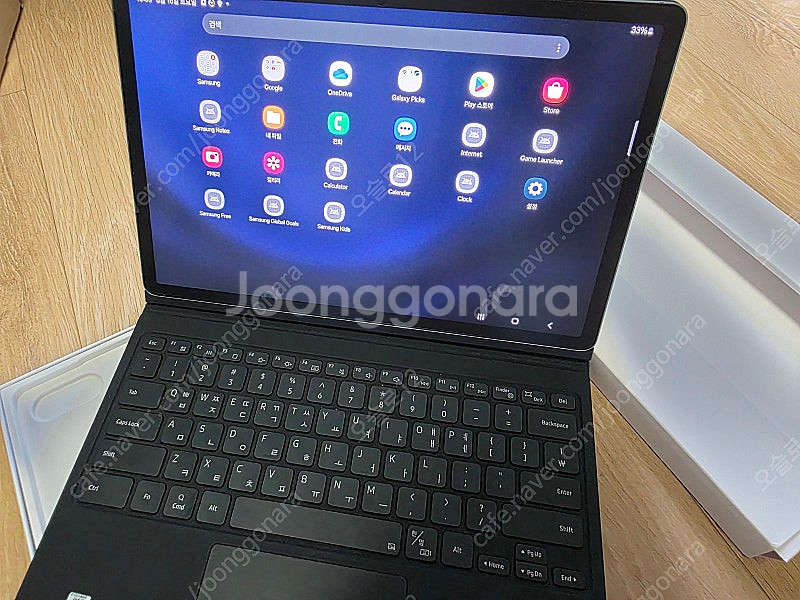 갤럭시탭 s9fe플러스, 12.4인치, 삼성정품 키보드...--8