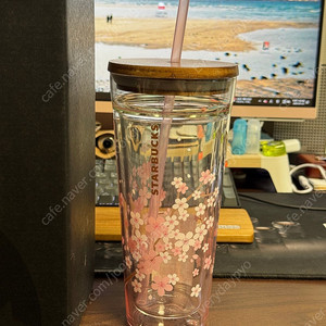 20 체리블라썸 더블월 글라스 콜드컵 팝니다