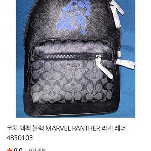 코치 마블 블랙 팬서 백팩
