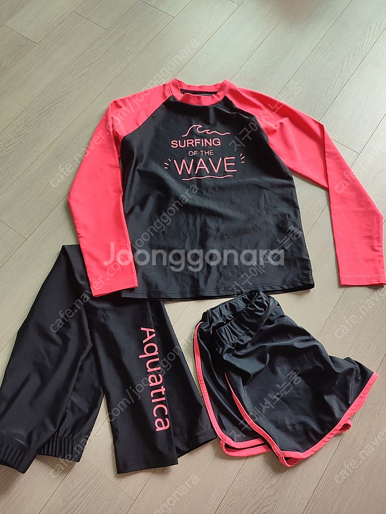 초등 어린이 키즈 수영복 래쉬가드 3 Pcs 세트 택배...--0