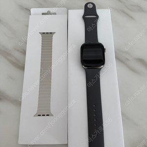 애플워치10 내추럴 티타늄 46mm 스포츠밴드 새제품급 팝니다