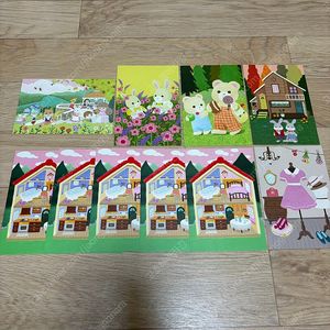 리틀프린세스 인형의 집, 다람쥐, 토끼 등 엽서 10장 일괄