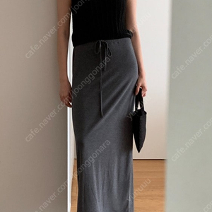씨미 이지 스트링 스커트 차콜 Seame Easy string skirt
