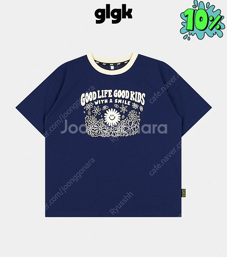 히로 glgk x 빅웨이브 스마일 반팔 티셔츠 160 판매--0
