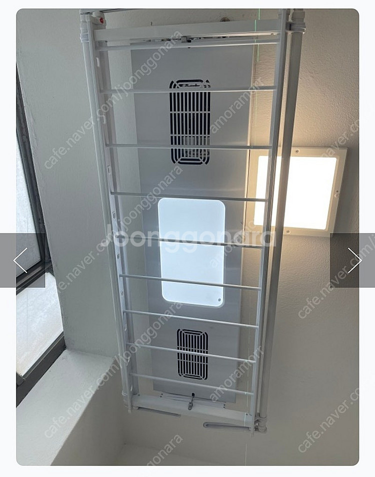 새상품) 베란다 천장 자동 빨래건조대 화이트 (UV 살...--7
