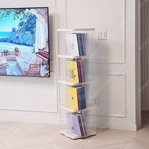 4단 회전책장 투명책장 유아책장
