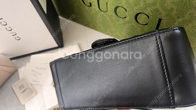 구찌 마몽 탑핸들 미니 백 (수니백 포함)--5