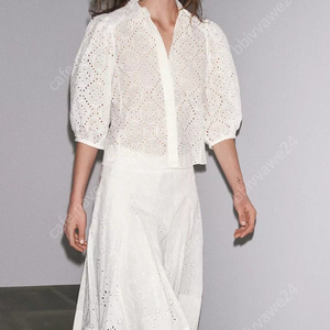 자라 펀칭 자수 셔츠 블라우스 새상품