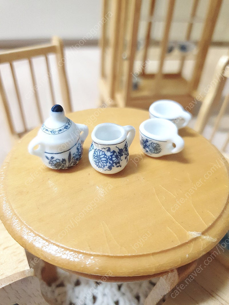 핸드메이드 80년대 빈티지 미니어처 장식가구 세트 이미지