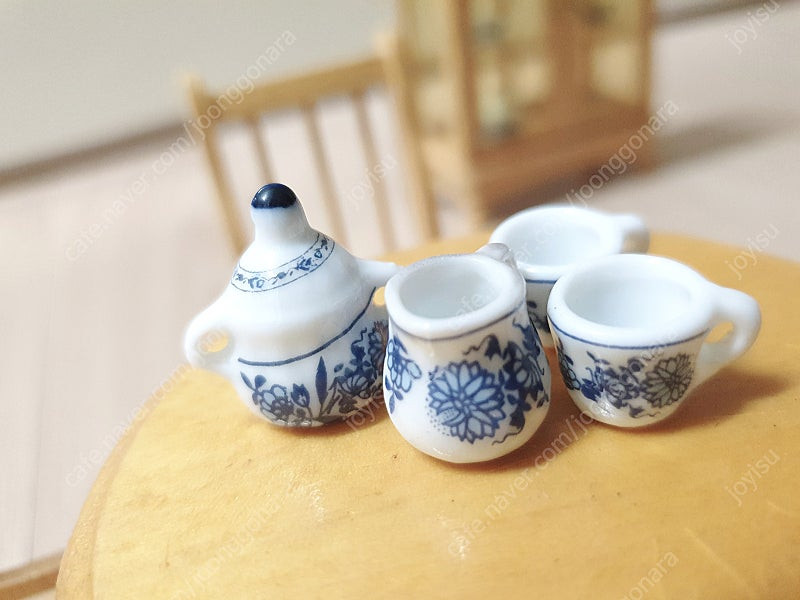 핸드메이드 80년대 빈티지 미니어처 장식가구 세트 이미지