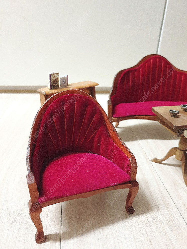 핸드메이드 70년대 빈티지 미니어처 장식가구 세트 이미지