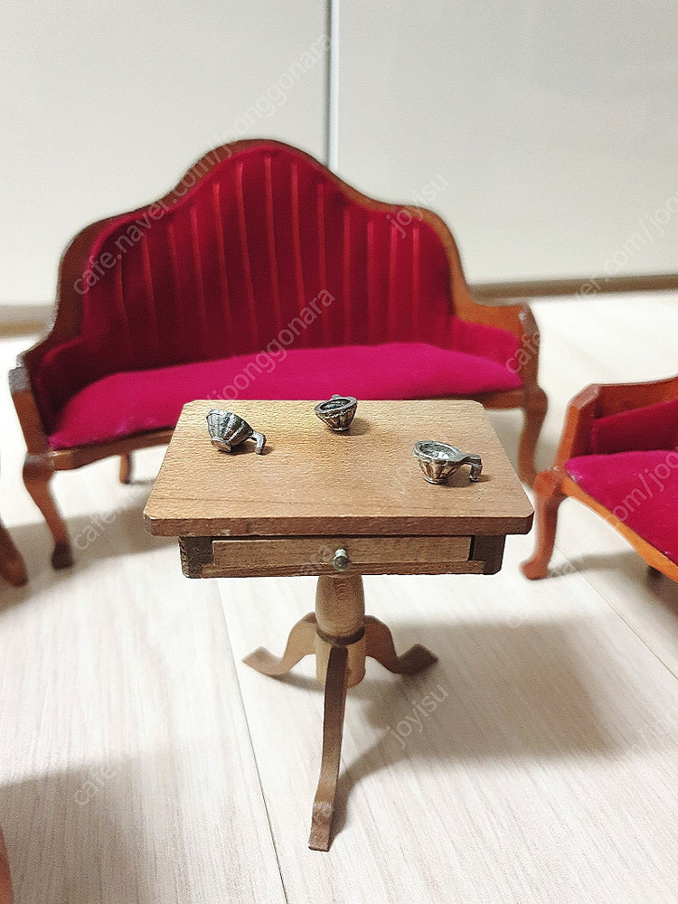 핸드메이드 70년대 빈티지 미니어처 장식가구 세트 이미지