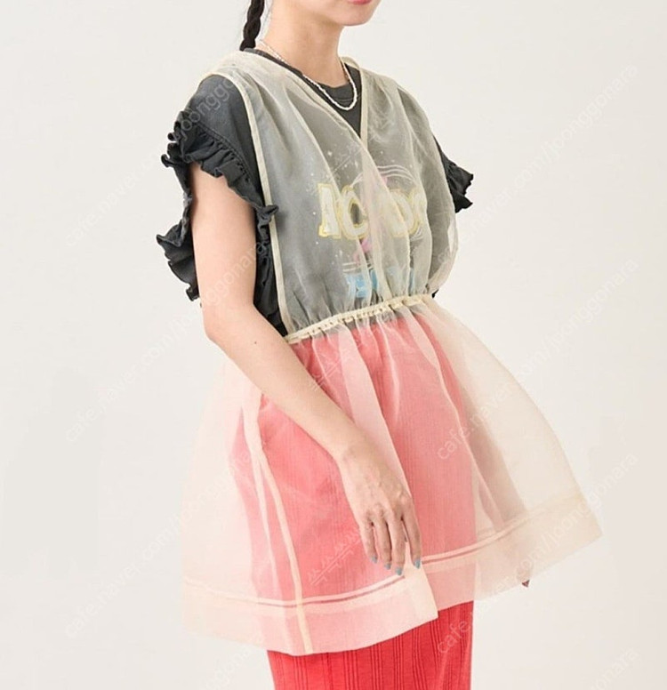 (새상품) Freak's Store 프릭스스토어 시어 시스루 레이어드 원피스 크림컬러 이미지