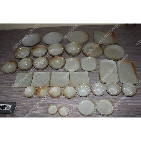 (특A) 광주요 도자기 그릇 풀셋트 34p 전통음식 한식 이미지