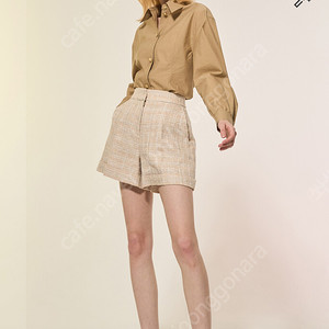 한섬 랑방 퍼프 슬리브 셔츠