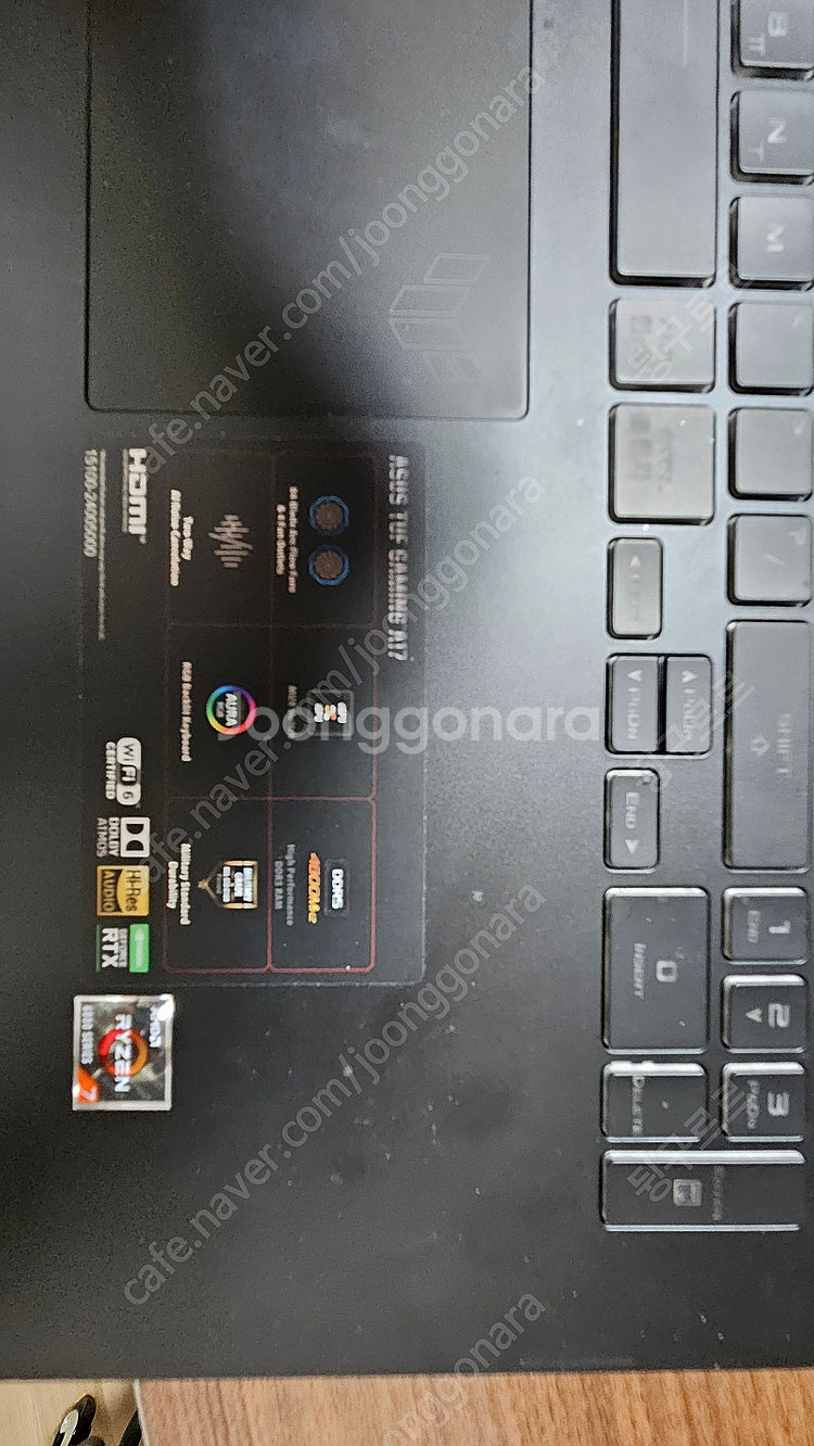 [중고] ASUS TUF gaming A17 라이젠7-...--4