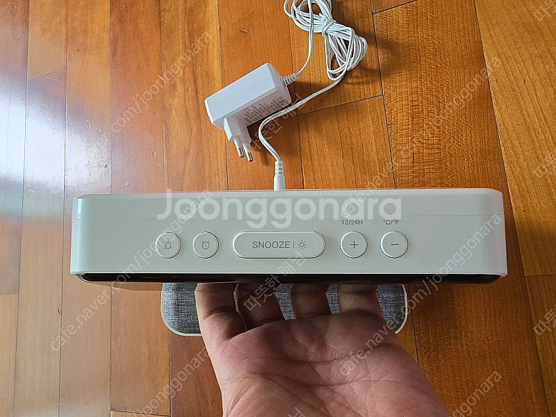 무아스 패브릭 10W QI 고속 무선충전 무드등 알람시...--3