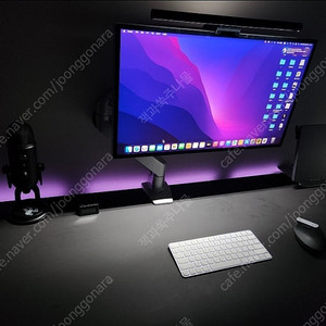 애플 스튜디오 디스플레이 카피 모니터 kuycon p27u + 카멜마운트uma-2